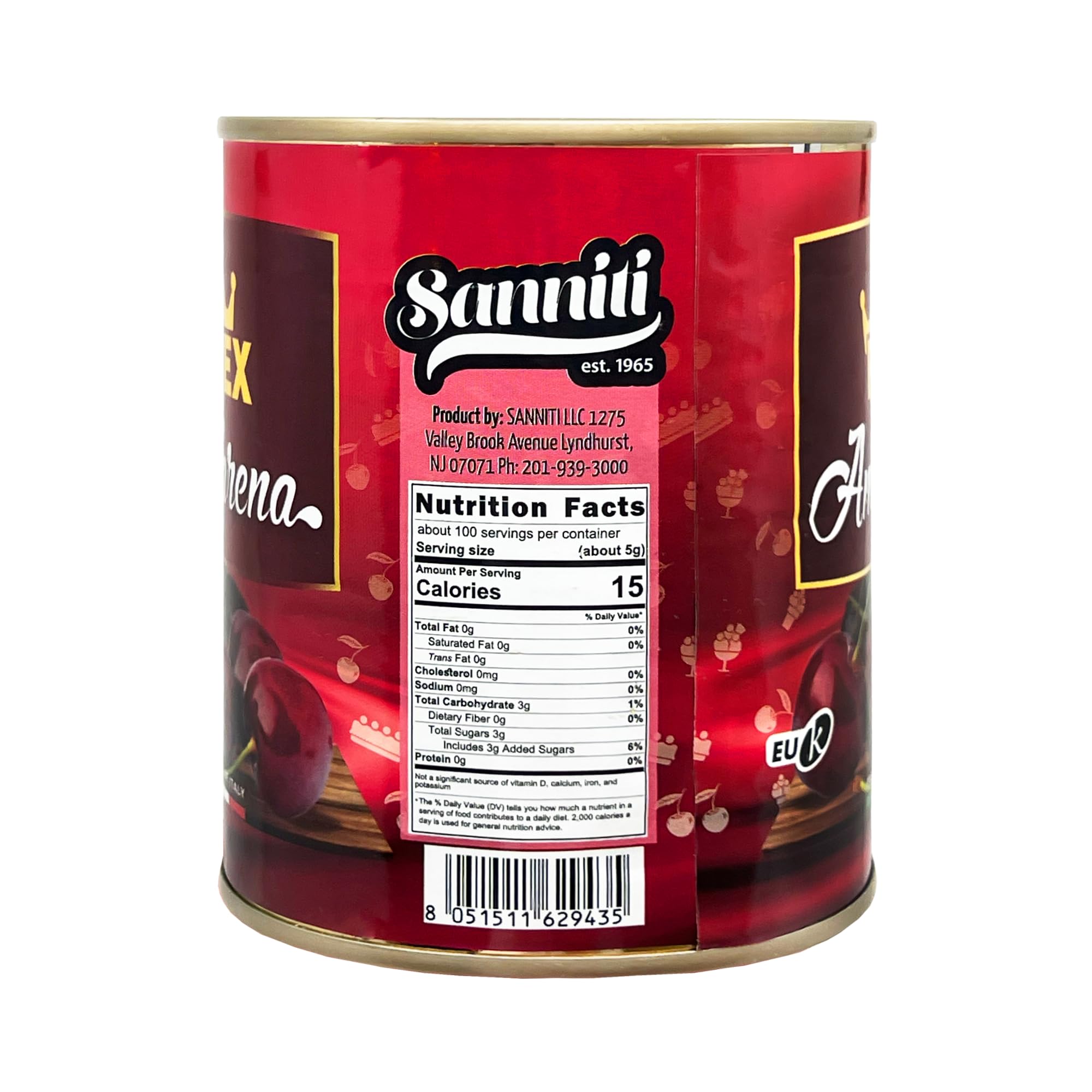 Sanniti REX Amarena Cherries in Syrup, 35.27 Ounce