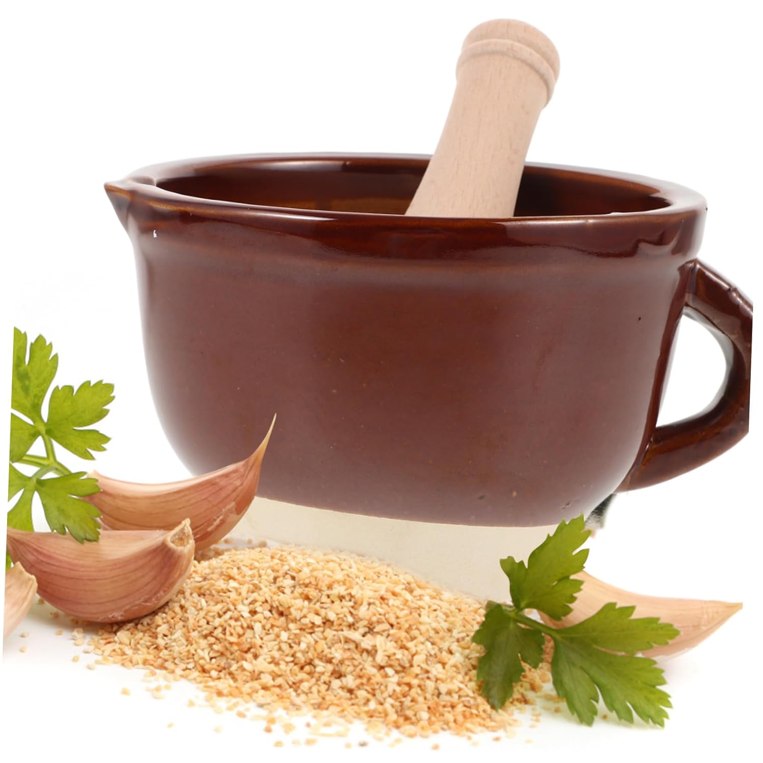 Garlic Masher and Presser Garlic Press Mincer Ginger and Grinding Tool Crusher and Pestle Spice Pestle Household Grinding Bowl Pot for Kitchen