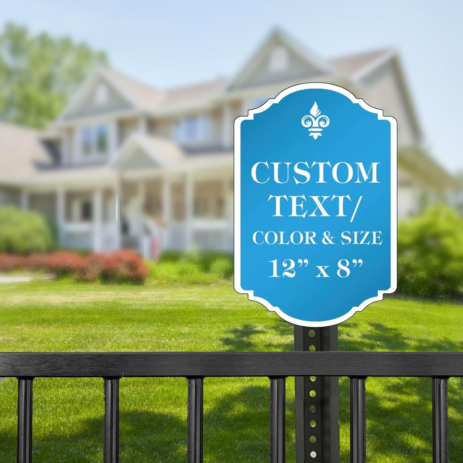 Custom Sign Outdoor Metal - Personalized Metal Sign,Outdoor Signs for Outside House,Home Door,Garden,Drive Way,Office,Strore,Business,Distant Visibility with 24 Colors 12 x 18 inch