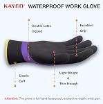 KAYGO Waterproof Work Gloves for Men and Women, Rubber Coated Non-slip Working Gloves