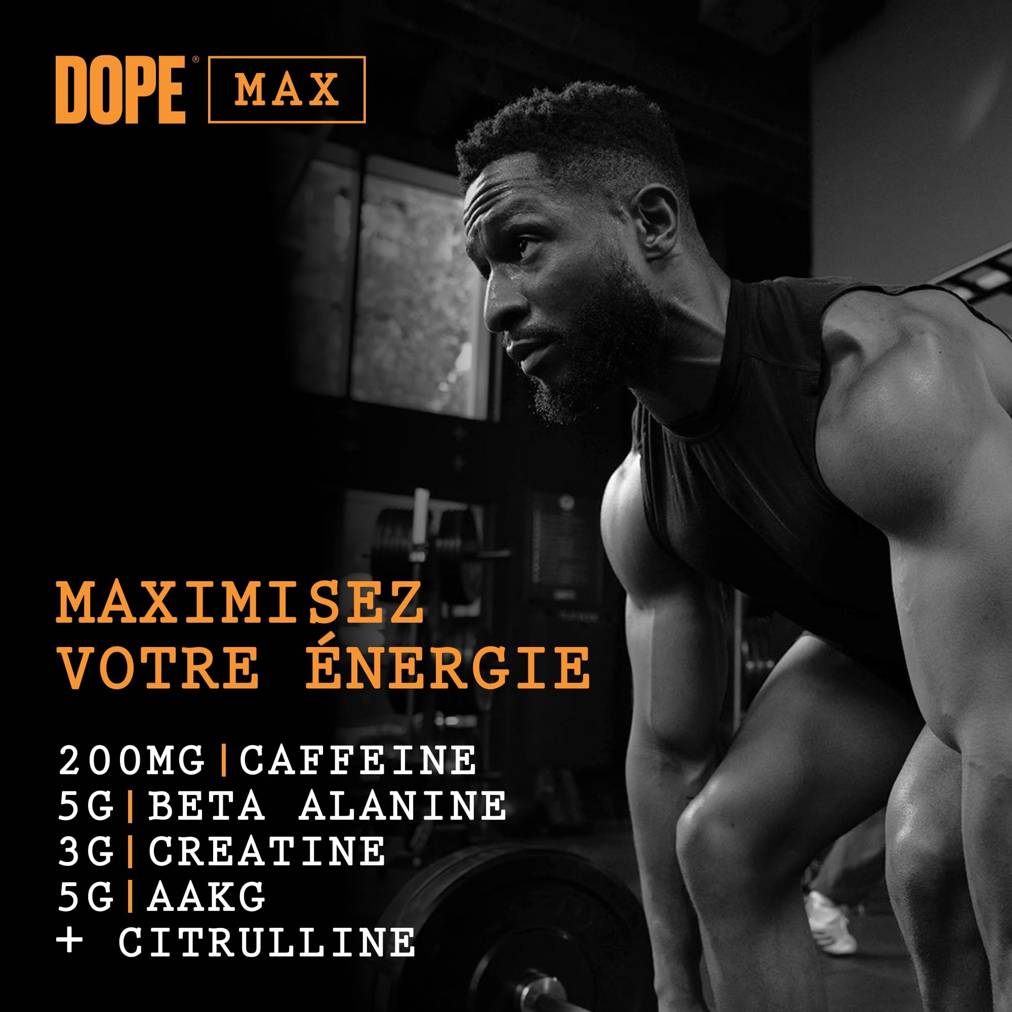Bulk Dope Max Poudre Pré-Entraînement | 563 g | 25 portions | Haute Teneur en Caféine 200mg | 5g Bêta-Alanine | 3g Créatine | Mélange AAKG & Citrulline | Vitamine B6 | Sour Apple
