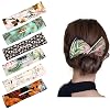 6Pcs French Twist Deft Bun Maker for Women, Magic Donut Hair Shaper Cloth Reusable Hair Clip (Paisy Flower C)