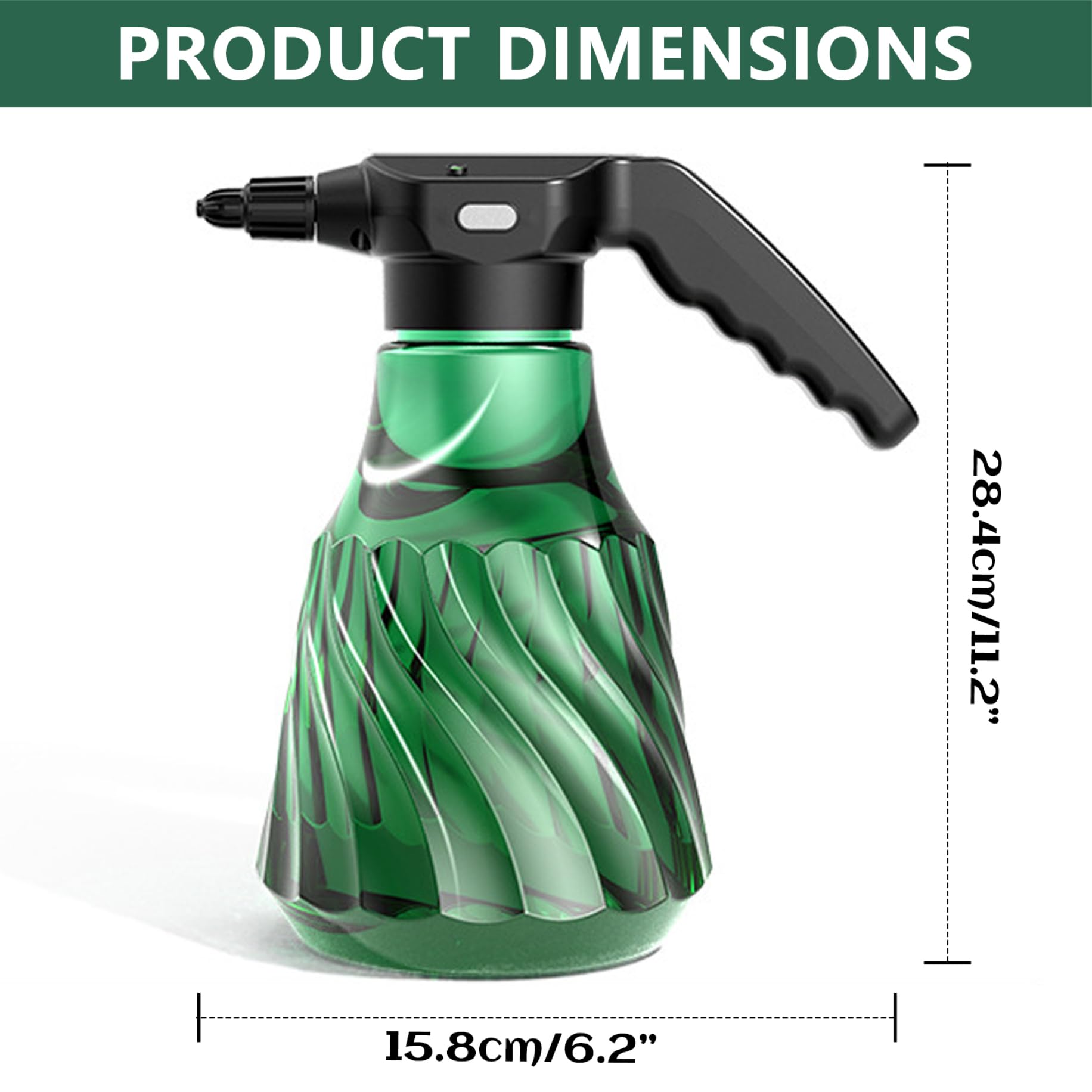 Vaporisateur électrique d'intérieur pour plantes 2000 ml rechargeable avec deux modes de pulvérisation et longue buse pour plantes d'intérieur.