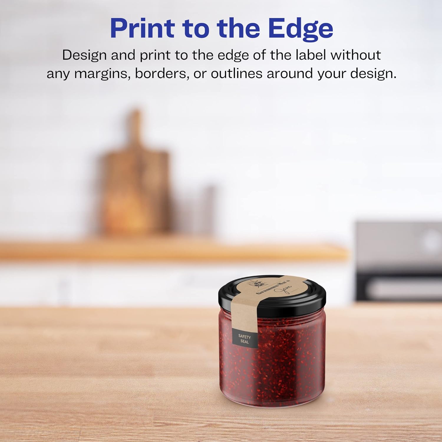 Avery Kraft Brown Wraparound Band Labels, Sure Feed Technology, 1.5" x 3.5", Cigar Band Labels, 1,000 Total, Print-to-The-Edge, Laser/Inkjet Printable