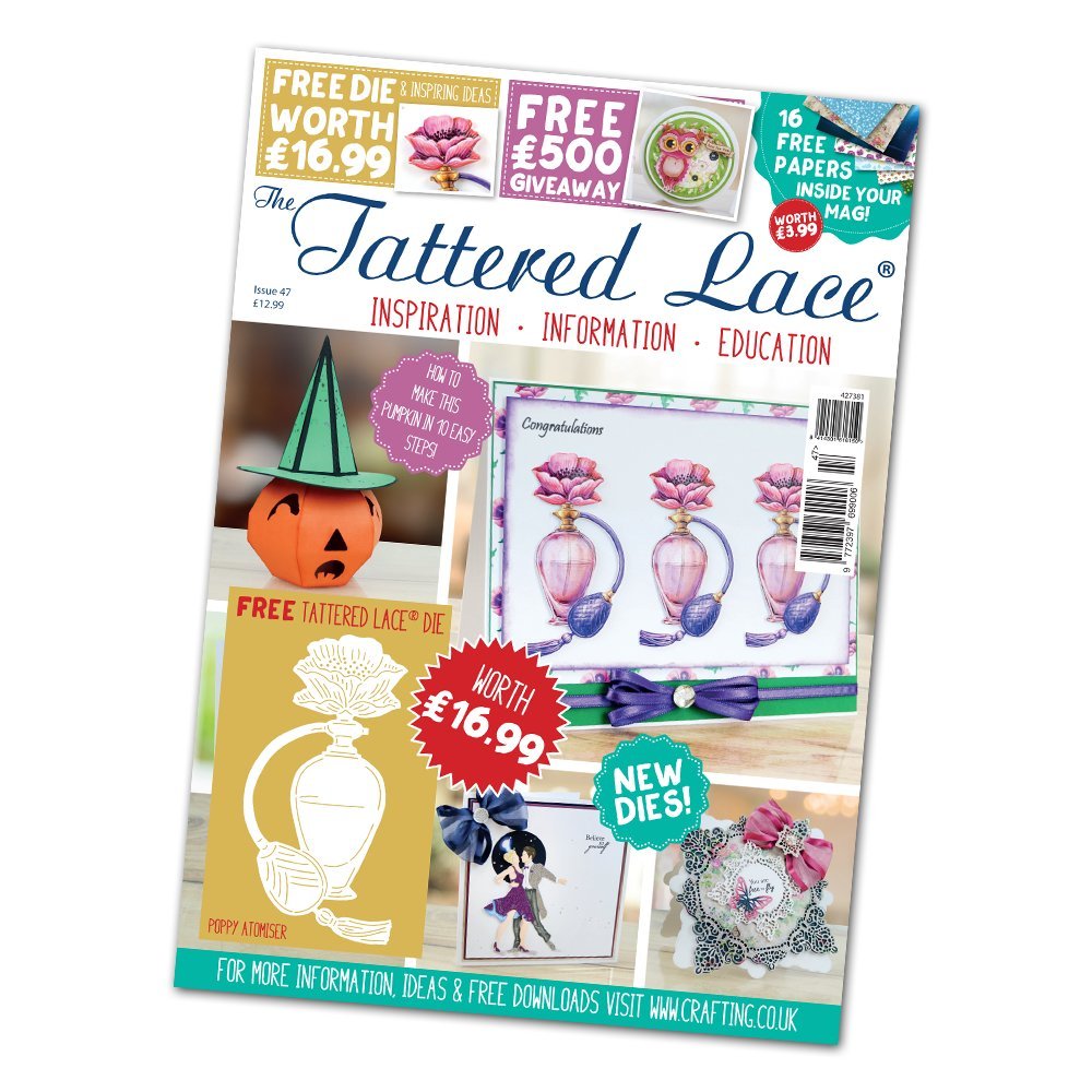 Tattered Lace Magazine Issue 47 with Free Poppy Atomiser Die & Free P&P