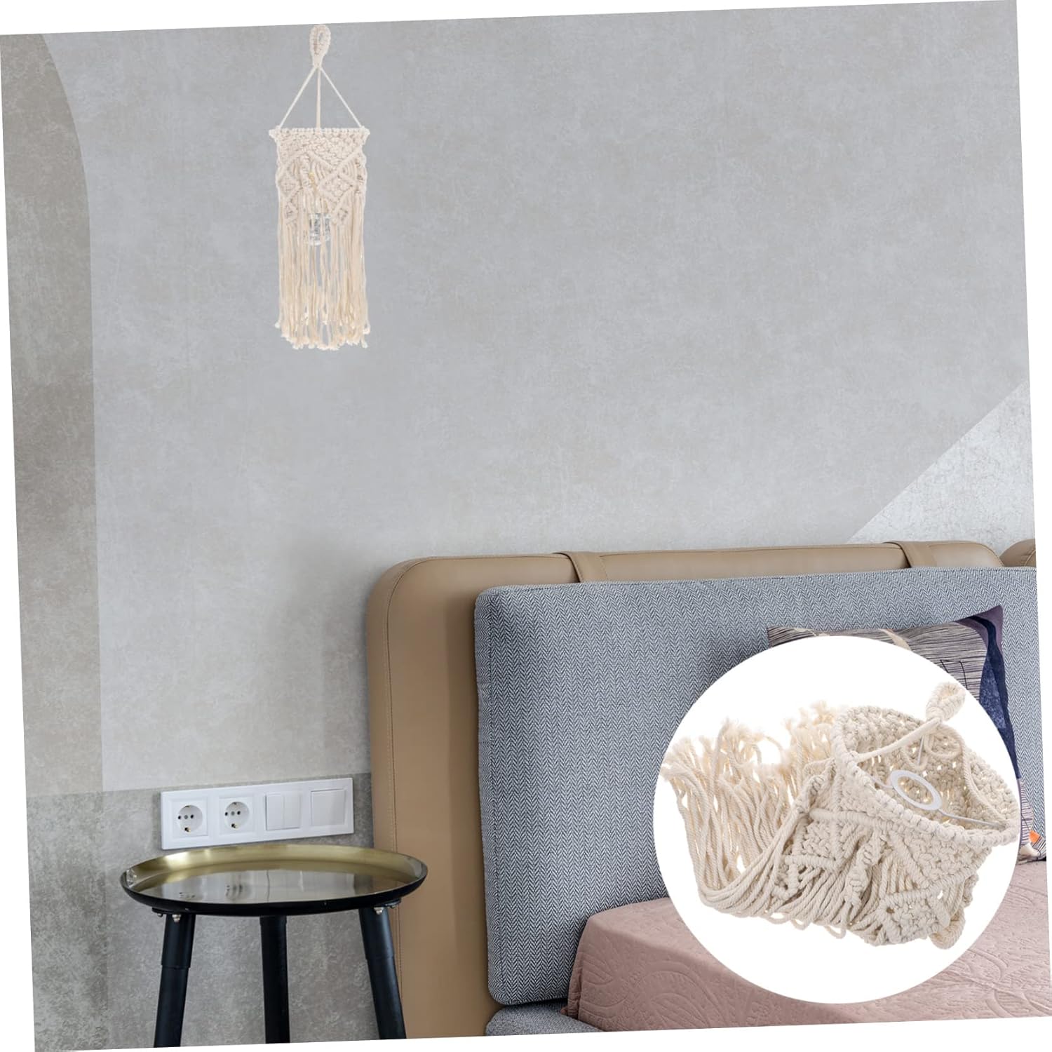 PRETYZOOM Ceiling Lamp Decor Cotton Woven Lampshade Room Decor Hanging Light Shade
