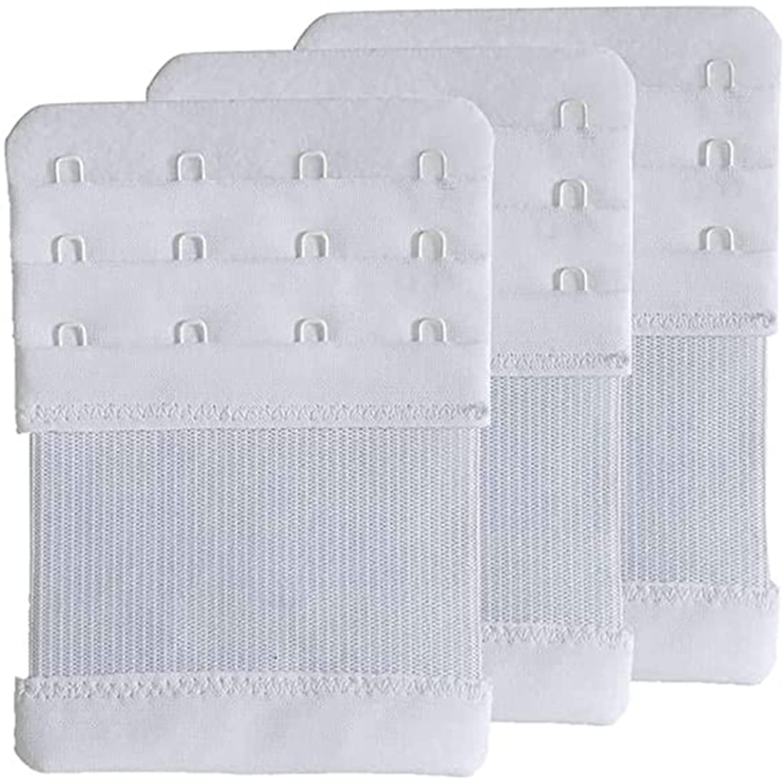 Akaayuko Women's Beige, 4 Hook 3/4 Inch Spacing Bra Extender 4 Hooks Bra Strap Extension Pack Of 3
