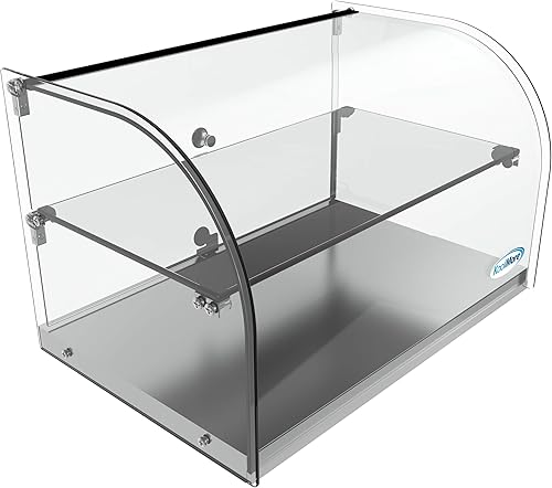 Vista 6 de KoolMore - Vitrina comercial estilo encimera para panadería (22 pulgadas), diseño de vidrio curvado delantero y puerta trasera
