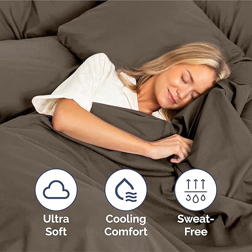 Vista 1230 de Juego de sábanas de 4 piezas tamaño king, extrasuaves, transpirables y refrescantes con esquinas profundas, sábanas de fácil ajuste y sin arrugas