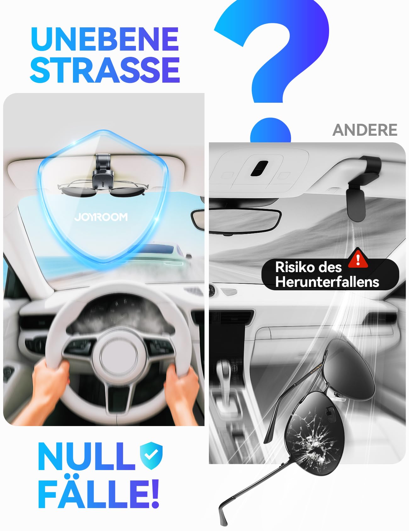 Brillenhalter Für Auto Sonnenblende - Citroen C4 2004-2025 ABS Edelstahl Weiß