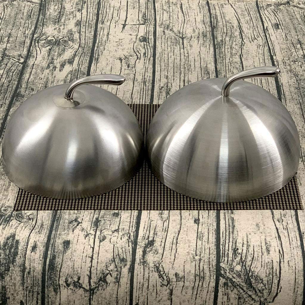 Tapa de Olla teppanyaki para bistec, Acero Inoxidable 304, Redonda, pez Grande, teppanyaki, Jade, Cocina, Emperador Grande, Tapa de Olla Profunda (Blanco 8cm)