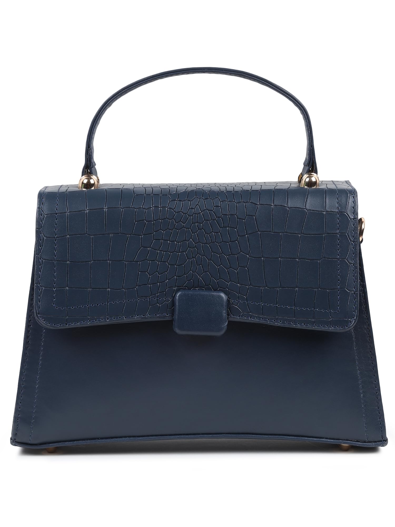 Bellamora Women's Handbag, Crocodile Pattern Leather Satchel, Genuine Leather Handheld Bag for Women-image-23