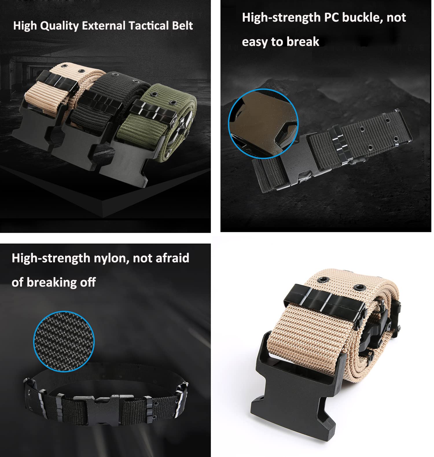 Abbigliamento mimetico da uomo, per attività all'aperto, camicia e pantaloni e cintura esterna, set da 3 pezzi, traspirante, resistente all'usura, trekking, militare, abbigliamento da caccia