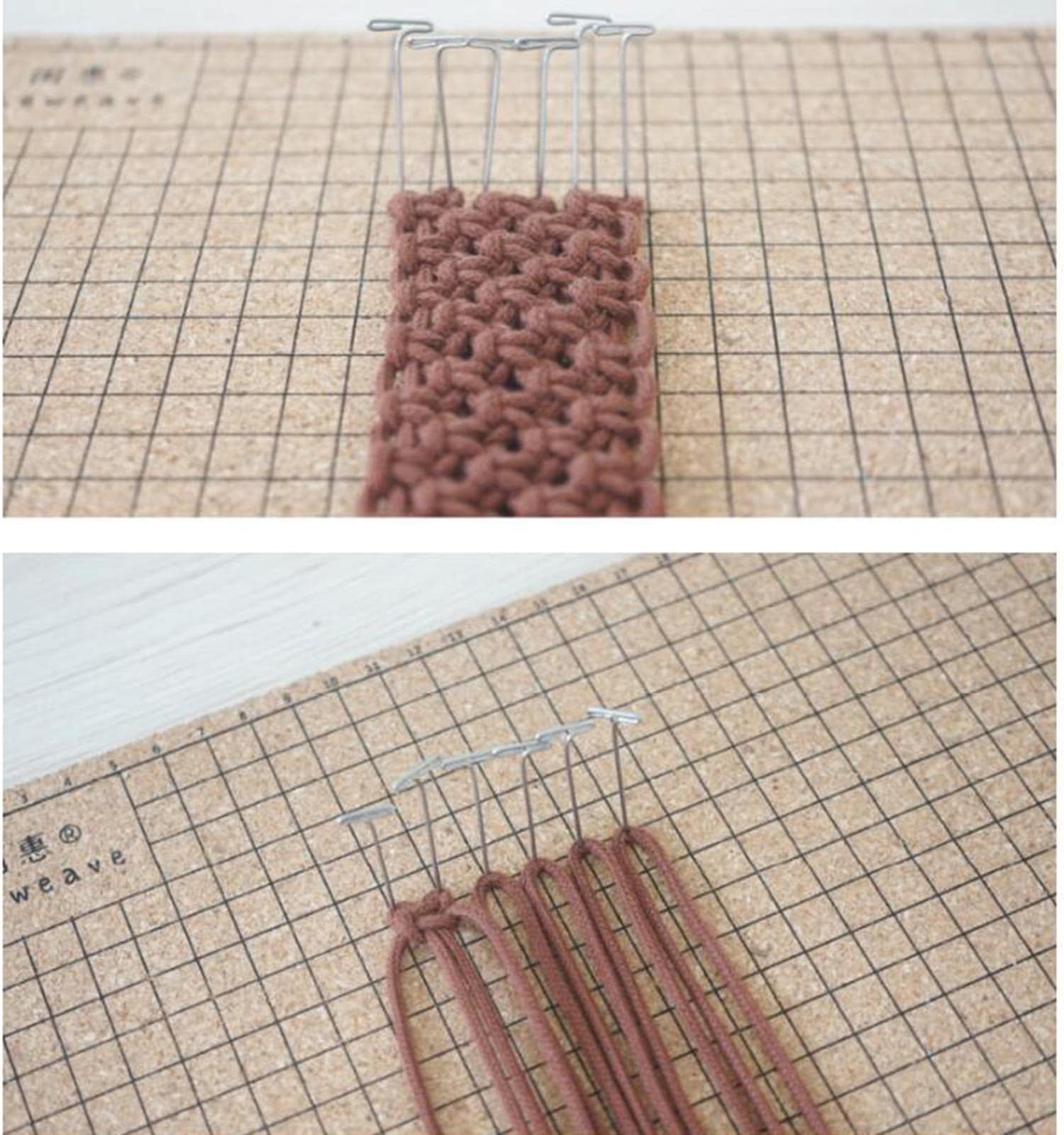 CALANDIS® Macrame Board Mat with Grids 20X20Cm Handcrafted Braiding Knotting Project | 1 Piece Macrame Board