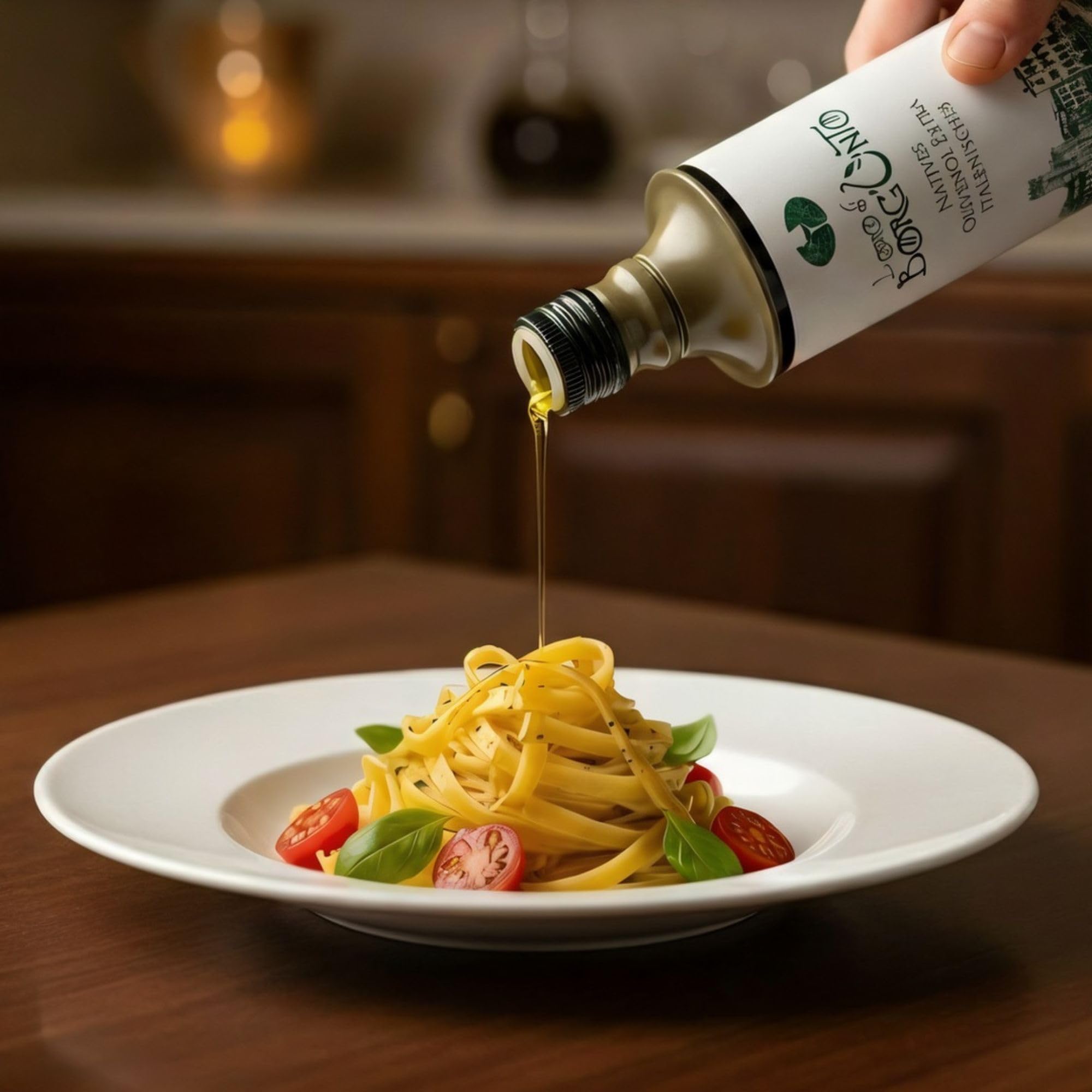BORGUNTO | Italienisches Olivenöl Extra Vergine 12 x 500ml | Ideal zum Würzen von Fleisch, Fisch, Salaten und ersten Gängen | Kaltpressung