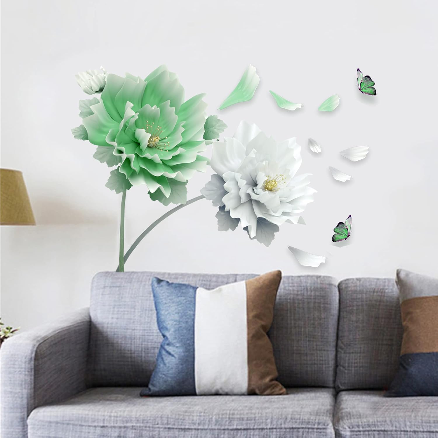 Calcomanía Diente De León Pegatinas De Pared Grandes Con Flores Y Mariposas Estilo Diente De León - Decoración De Vinilo Removible Para Habitación Voodoo 3dfx