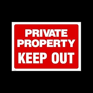 Private Property Keep Out Plastic Sign with 4 Pre-Drilled Holes (MISC180) - No Parking, Private Property, Access, Disabled Parking, Vehicle, Warning