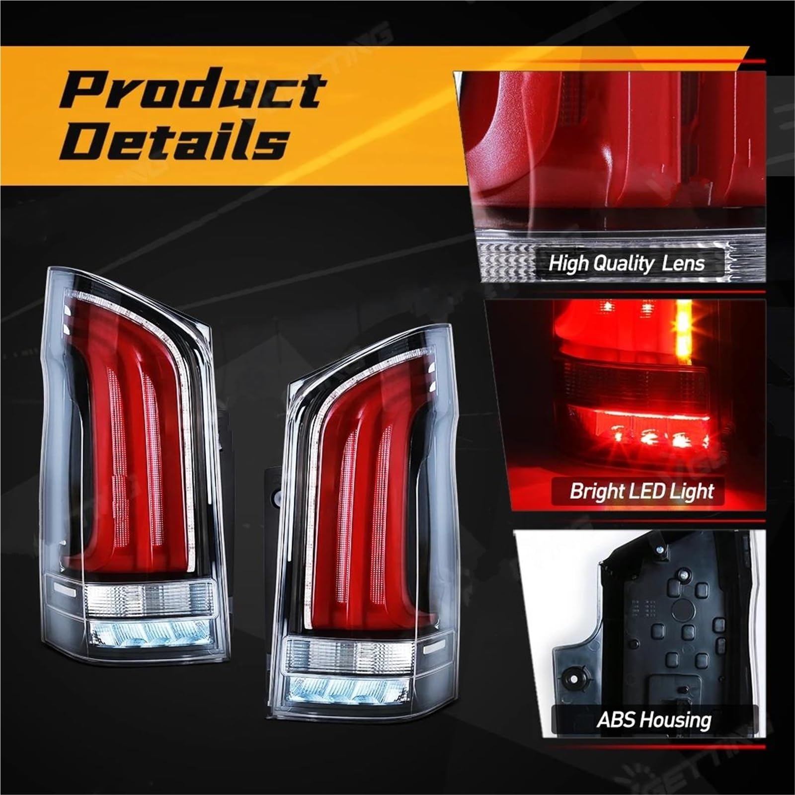Luz Trasera Para Mercedes Para Benz Para Vito Clase V V220D V250 V260 V300 W447 2016-2023 Luz Trasera Luz Giro Luz Freno Antiniebla Trasera Faros Traseros(Izquierda)