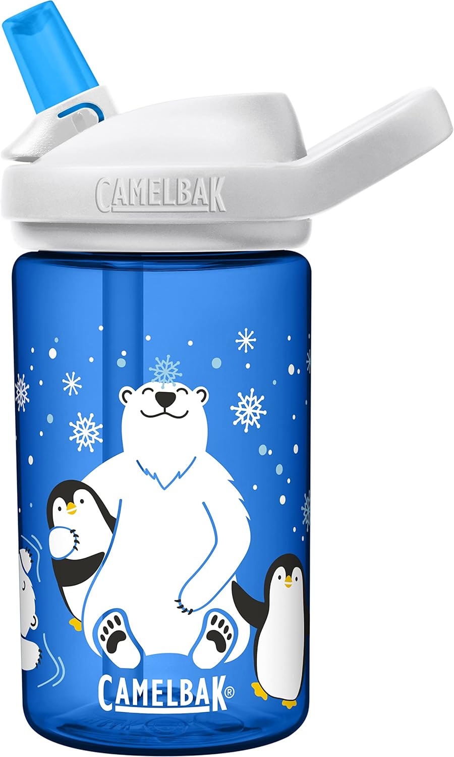 CamelBak Eddy+ Kids Bite Valve Straw Tritan Renew Water Bottle Camping Hedgehogs, 14oz