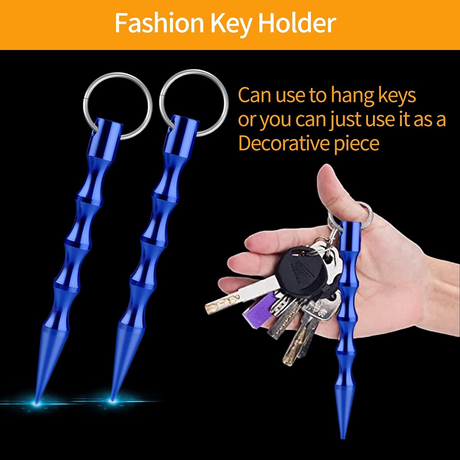 NIUTA Self-Defence Key Chain Aluminum Anti-Wolf Defense Keychain,Suitable for All Kinds of People,7 Pack : Sports & Outdoors