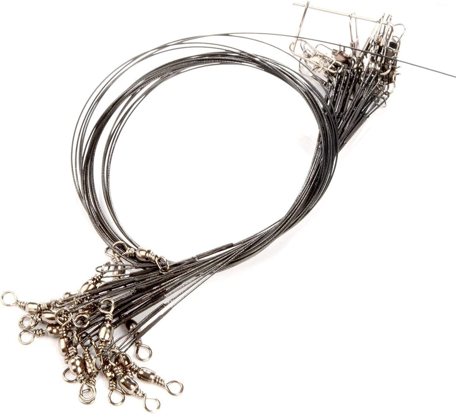 Fishing Wire Trace Leaders,Stainless Steel Fishing Wire Trace Leaderstraces For Pike Zander Perch 16/26/31CM,72 Pcs