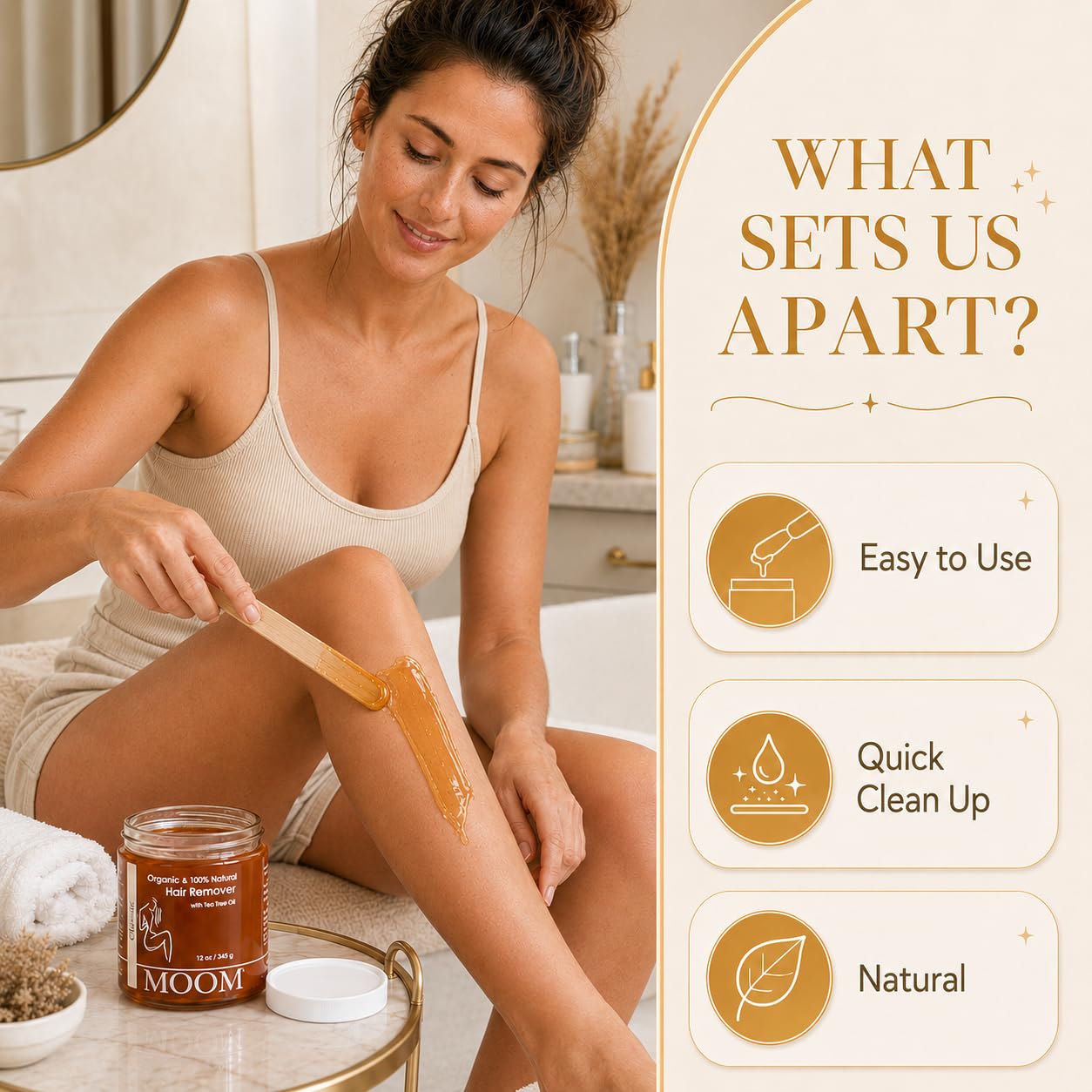 Amazon.com : MOOM USDA Organic Sugar Wax Hair Removal for Body
