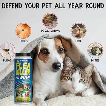 MIXEL Flea Killer Powder, Quick Extermination And Long-Lasting Protection, Dehydrating And Eliminating Pests, Versatile Powder, Both Indoor And Outdoor Spaces, (3 Pcs)