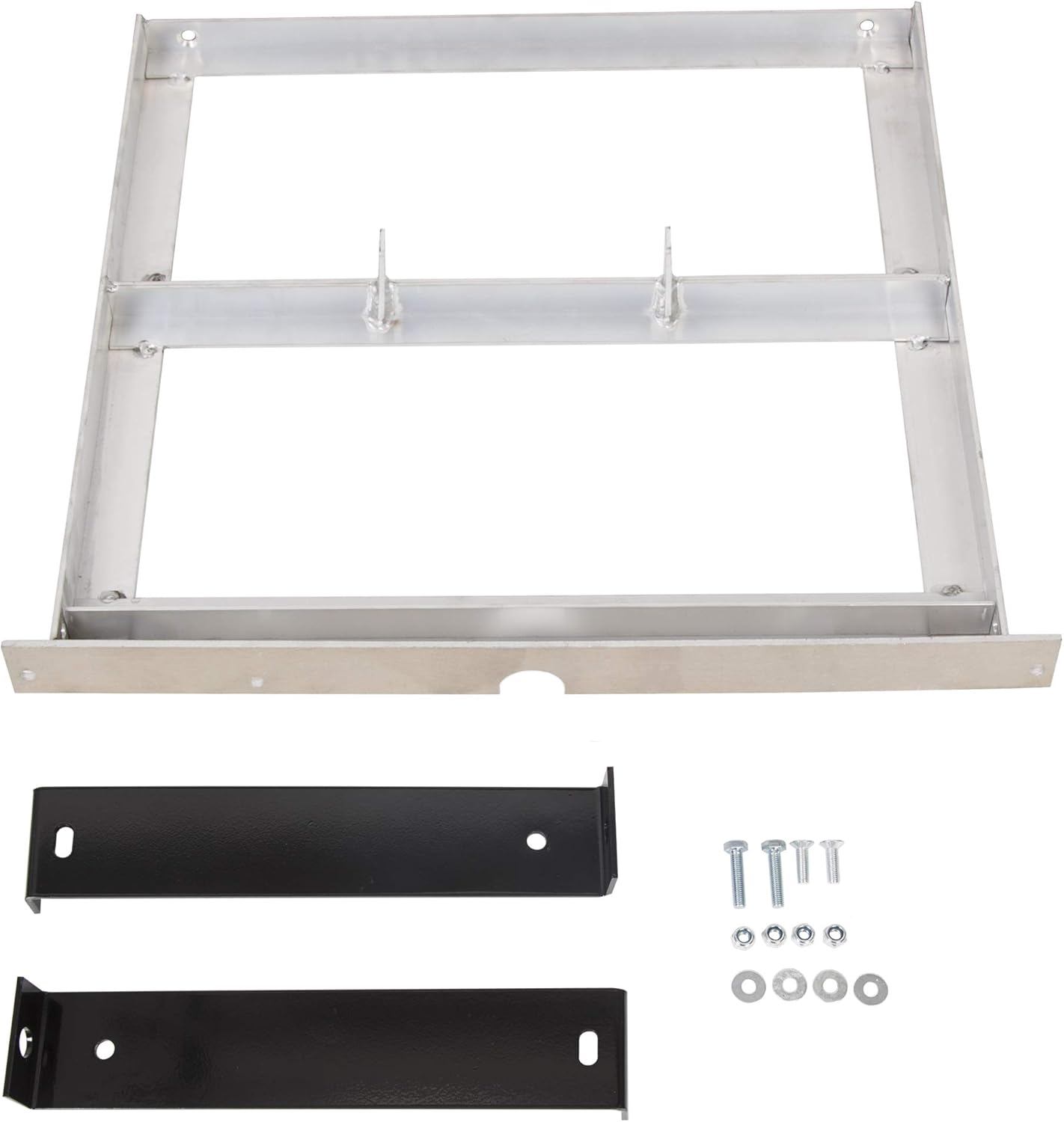 ALMULOO Aluminum Battery Tray Compatible with 1994-2013 EZGO TXT/Medalist Golf Carts, 6-Compartment Rack with Mounting Hardware