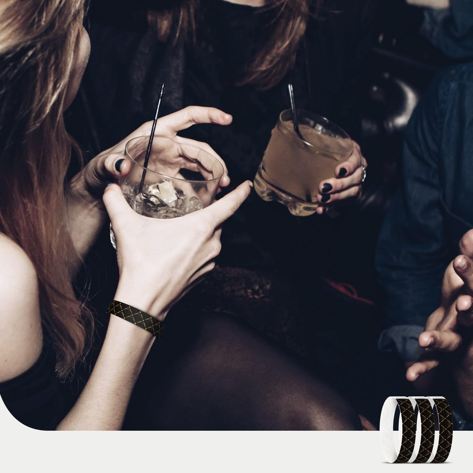 WM Infinite Tyvek - Pulseras De Papel Para Eventos, Diseño Creativo Colorido Clásico De 3/4 Pulgadas, Paquete De 250 Unidades Para Fiestas, Grupos