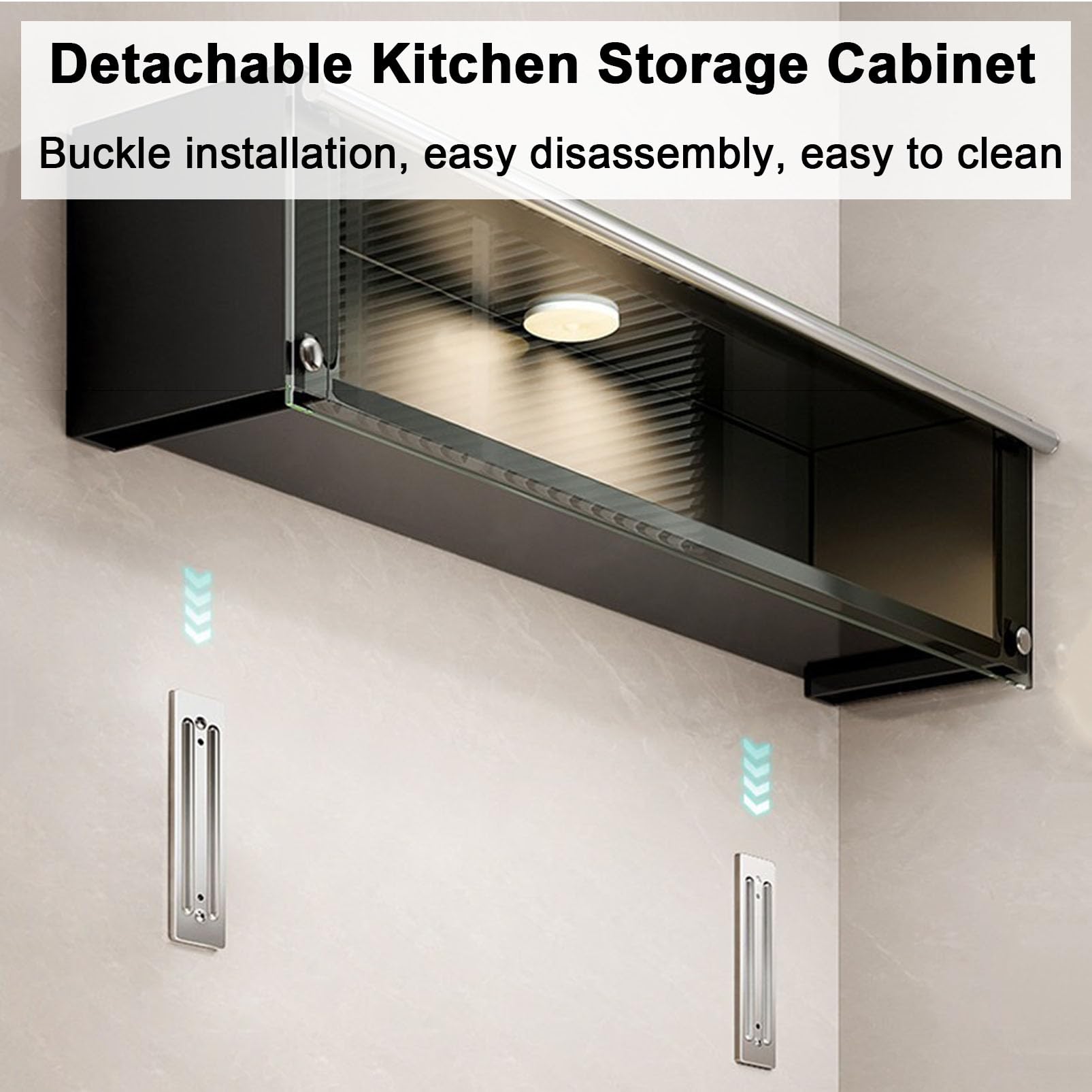 Armoire de Rangement Murale avec étagère Rabattable, Organisateur de Garde-Manger en Acier Robuste pour épices/Assiettes/Tasses, Buffet Multifonctionnel pour Cuisine