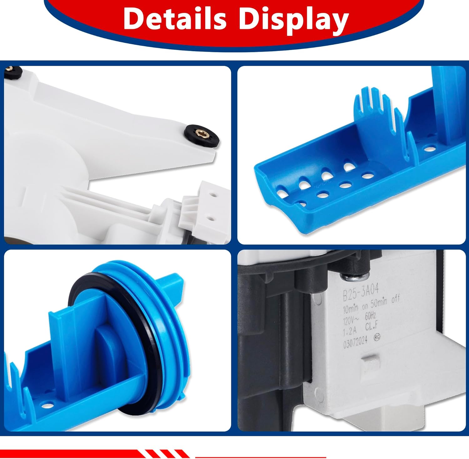 Washer Drain Pump and Filter Assembly Fit for GE, Fit Models GFW550SSN0WW GFW550SSN1WW GFW550SSN2WW GFW650SSN1WW GFW510SCN0WW GFW510SCN1WW FW850SPN0RS GFW850SPN2RS, Drain Pump for Front Load Washers