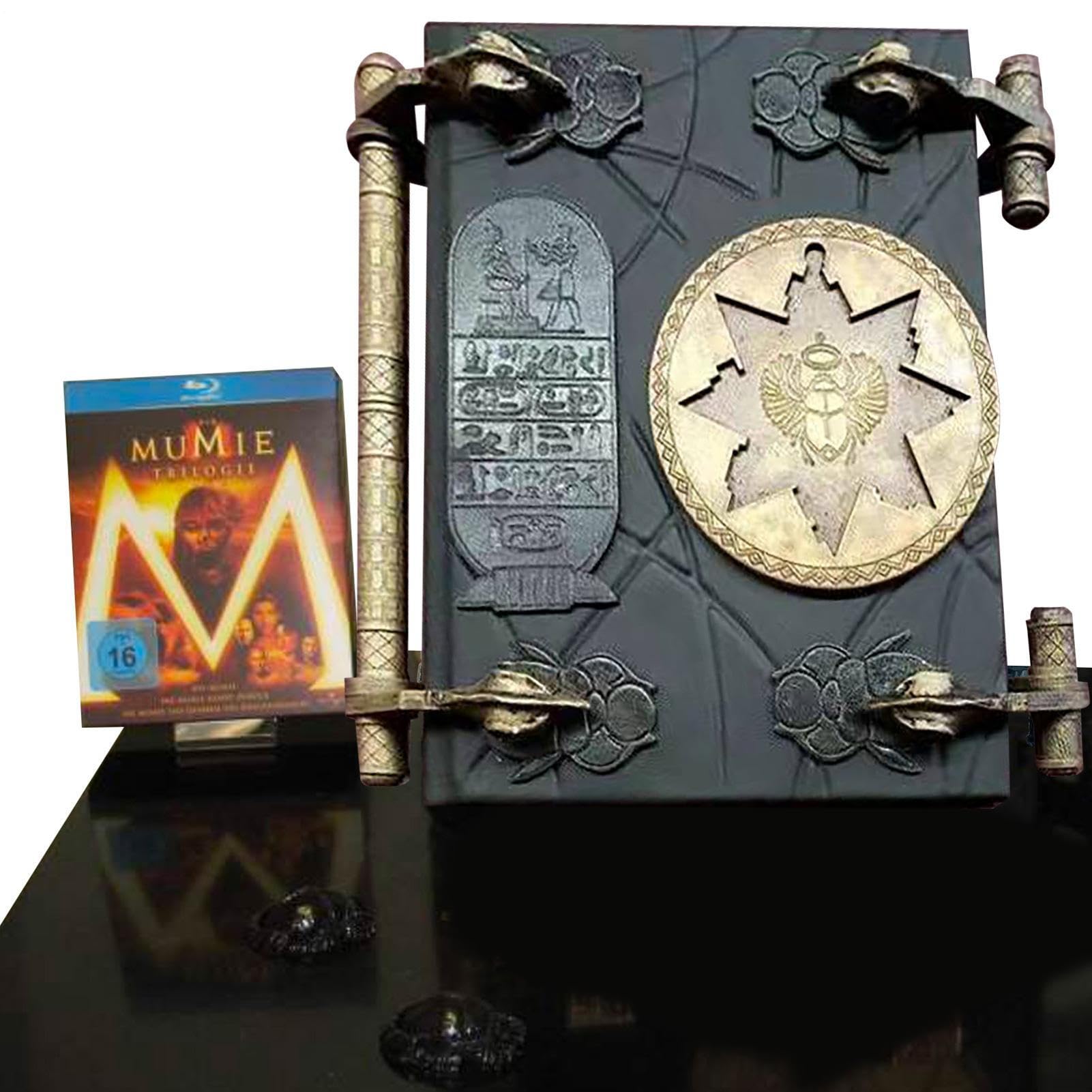 Mummia Prop Repliche Libro dei Morti - Scultura in resina fatta a mano, manufatto magico egiziano antico, decorazione realistica in stile film | Ornamento da collezione per regalo souvenir