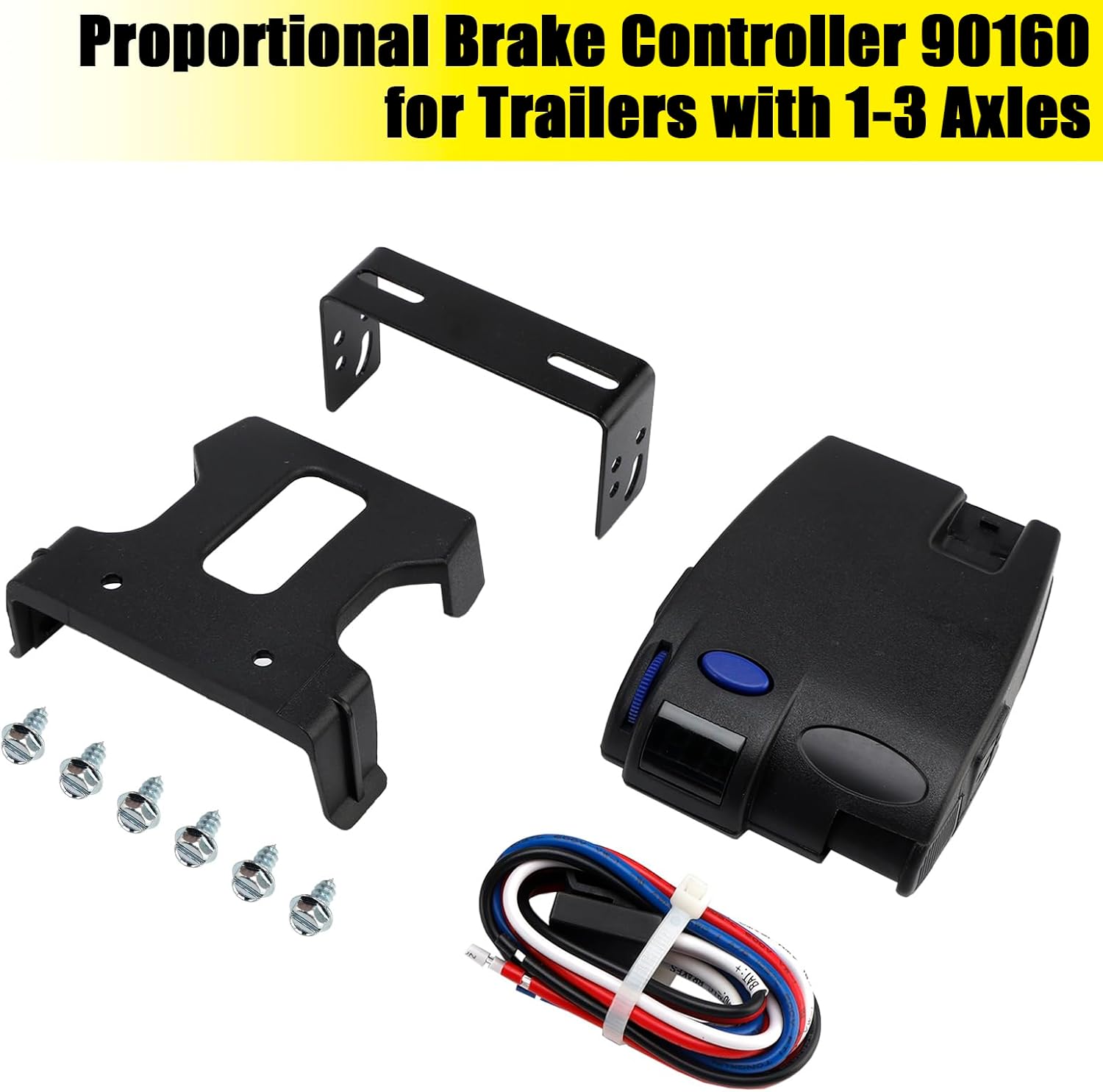 Proportional Brake Controller 90160 for Ford, for GM, for Chevy, for Dodge, for RAM, for Toyota, for Jeep, and More with 2, 4, or 6