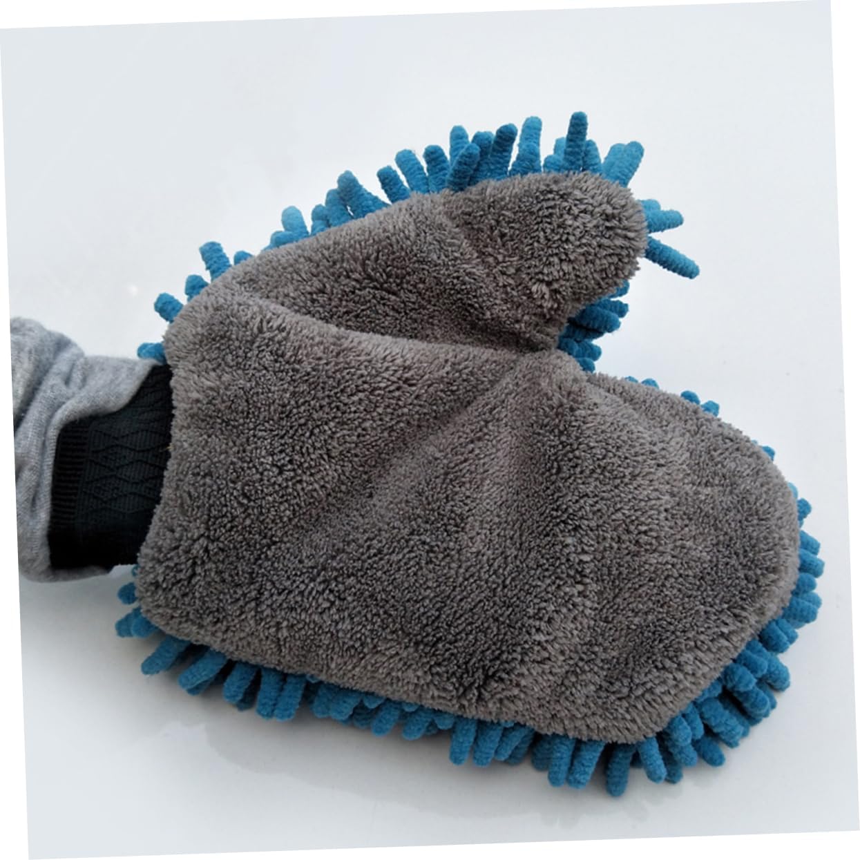 Dusting Mittens for Car Wash Scratch Water-adsorbing Soft Chenille Gloves for Home Cleaning