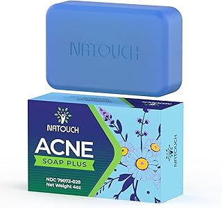 Jabón en barra de tratamiento de acné para ca...