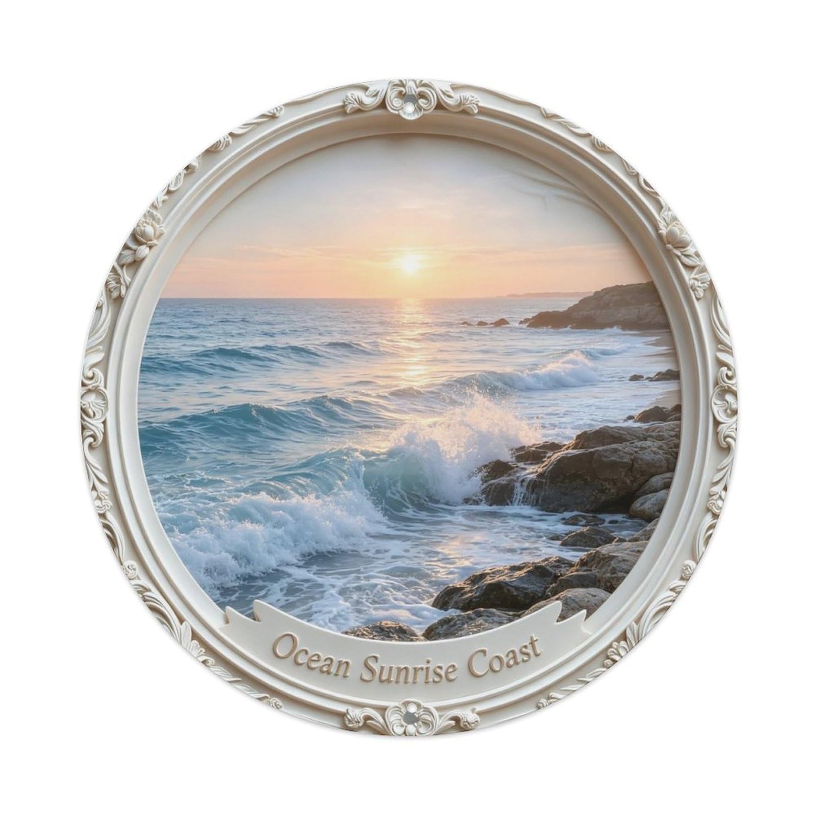 Ocean Sunrise Coast Metal Tin Sign Plaque