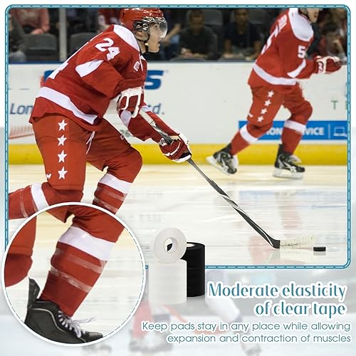 Miniatura 8 de 20 Roll Hockey Tape Multipurpose Tape Roll Strong Adhesive Hockey Stick Tape Shin Pad Sock Tape Hokey Sports Gifts for Gear Accessories Equipment,