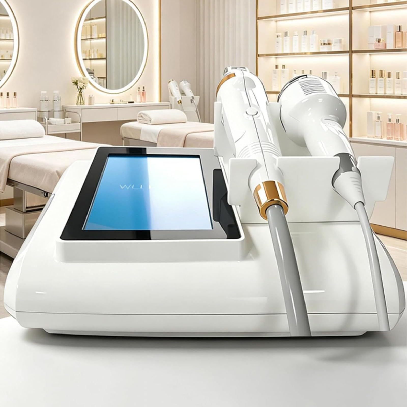Professionelles Fractional RF Mikronadel-Gerät Mit 2 Köpfen & 2 Griffen,Für Facelifting,Faltenreduzierung,Aknenarben-Behandlung & Hautstraffung