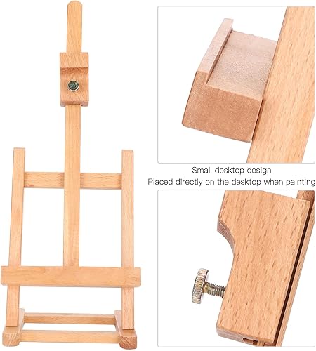 Miniatura 3 de Tabletop Easel Photo Frame Holder Desktop Wooden Oil Painting Stand Small Tripod Advertising Display Stand Miniature Wall Frame Children Art Easel