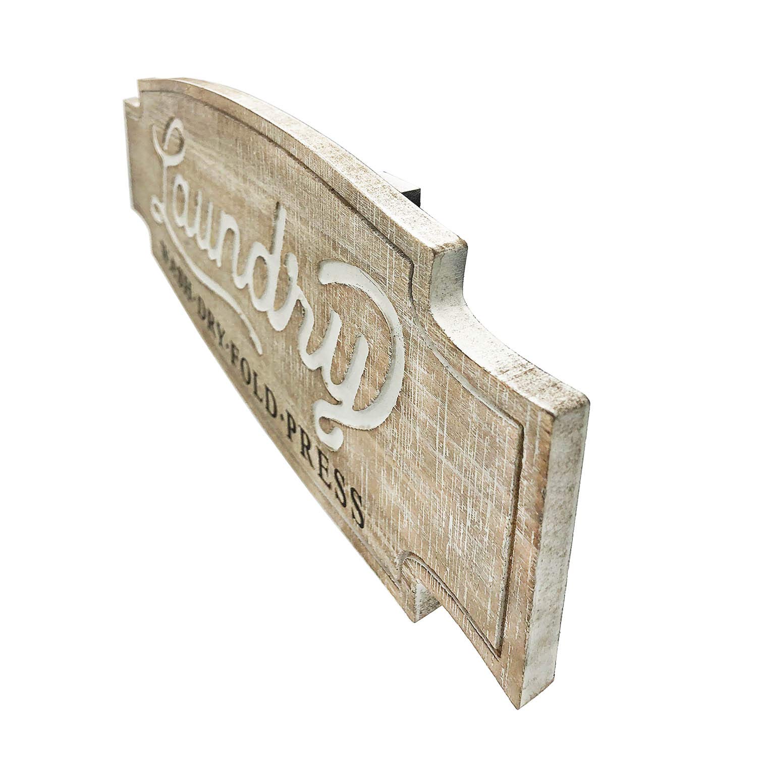 DeliDecor Large Laundry Sign Rustic Carved Wood Wall Decor, Vintage Laundry Room Decor Farmhouse Wall Hanging Signs Decoration Funny Housewarming Gifts Wall Art, 23.6 x 9.5 inch