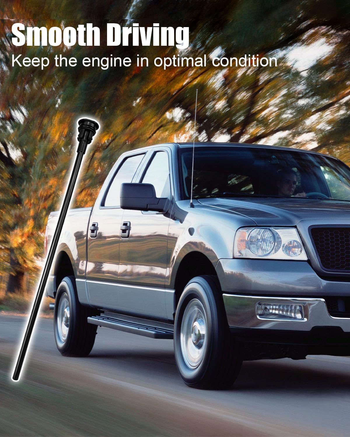 ULZOZN Dipstick Tube Fit for Ford F-150 Mustang 2011-2014, Engine Oil Indicator Replace BR3Z-6754-B BR3Z-6754-A