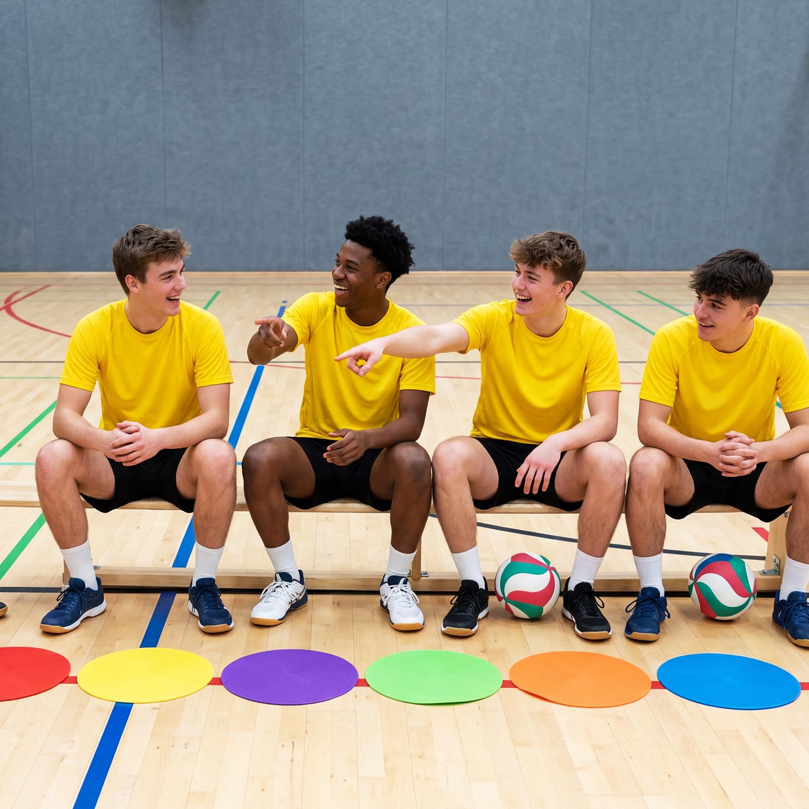 Tinideya Marqueurs de sol en TPE pour salle de sport, sport, football, basket-ball, entraînement d'agilité, équipement de marquage sur le terrain