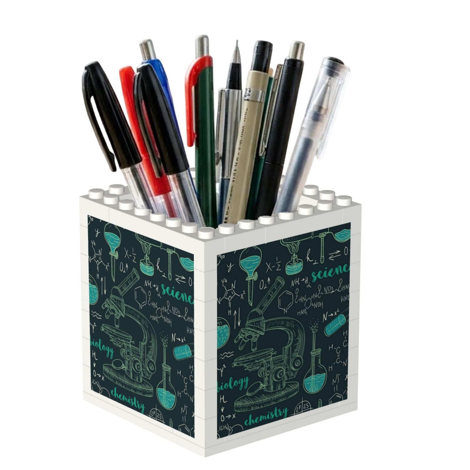 Poadnly Interesting Chemical Science, Pen Pot Pencil Holder for Office Home School, Compact Desk Organiser for Office Stationery