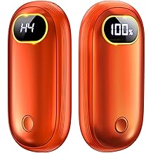 Hand Warmers Rechargeable - Electric Hand Warmers 2 Pack with Dual-Sided Heating for 15Hrs Warmth, LED Display &amp; Flashlight, Hunting Essentials, Gifts for Christmas Man Women Raynauds Golf
