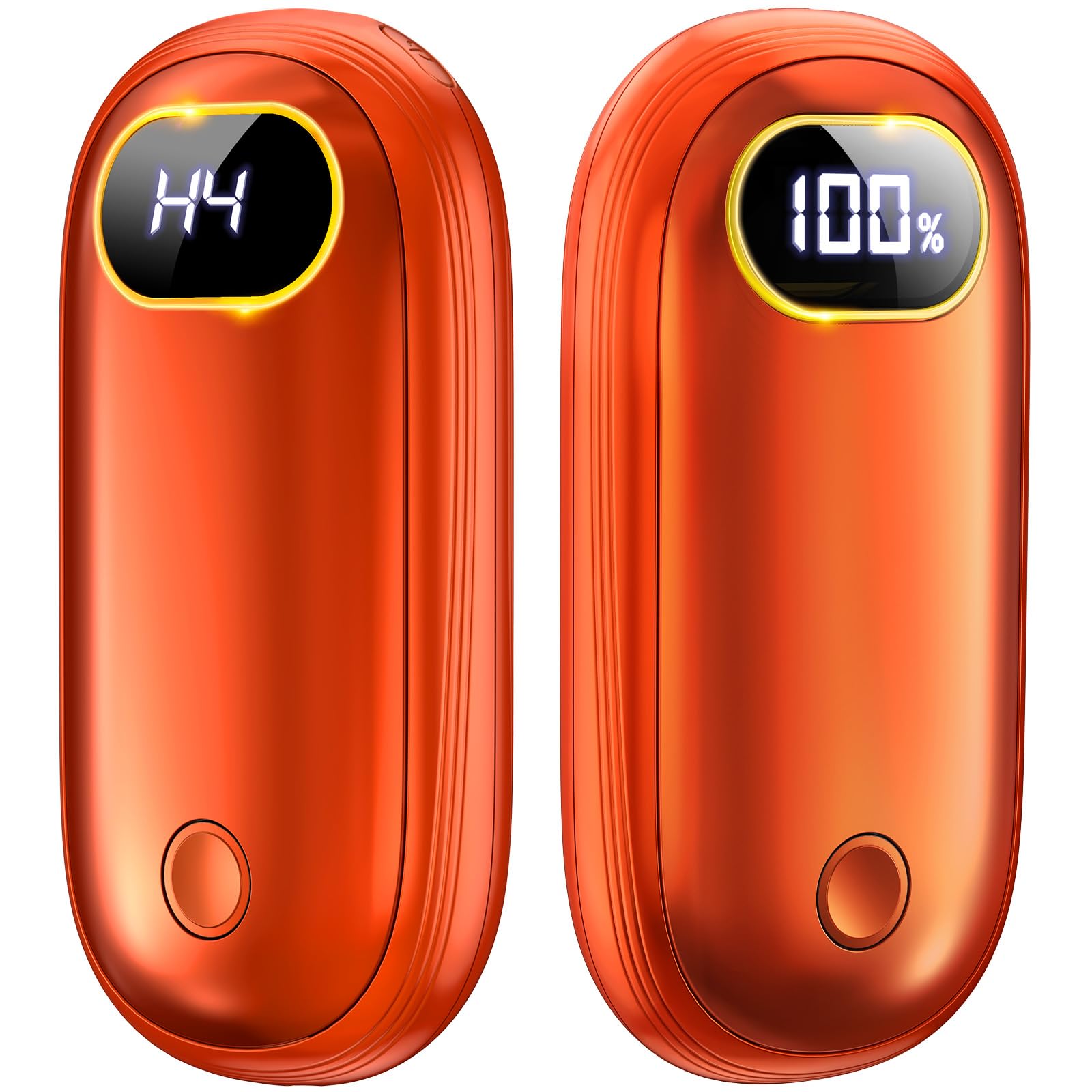 Hand Warmers Rechargeable - Electric Hand Warmers 2 Pack with Dual-Sided Heating for 15Hrs Warmth LED Display Flashlight