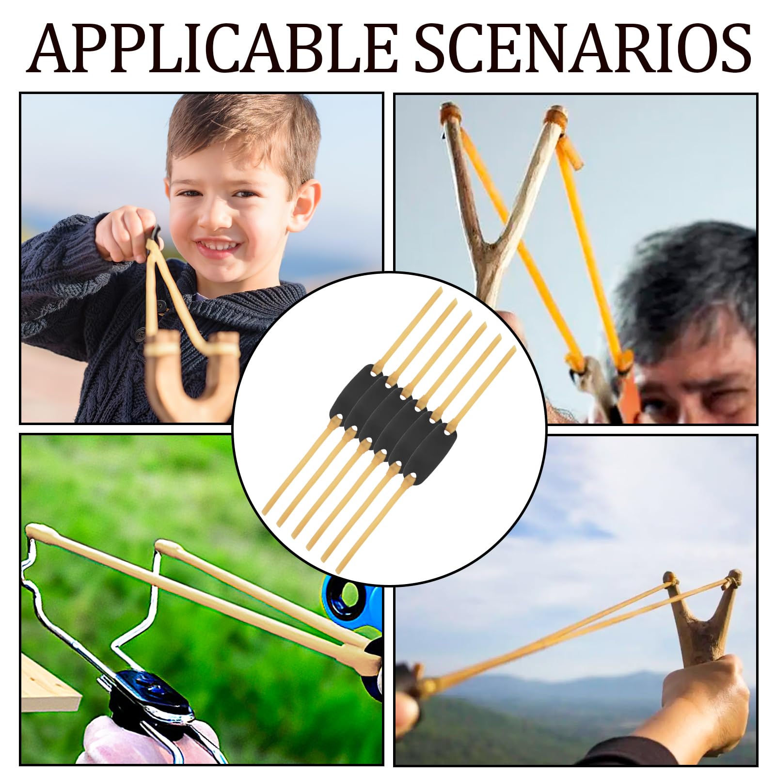 Elásticos para tirachinas 6 piezas elásticas de repuesto de goma profesional SRLWMYI bandas de goma repuesto para tirachinas profesional de tiro adultos, para caza, pesca, tiro, entretenimiento