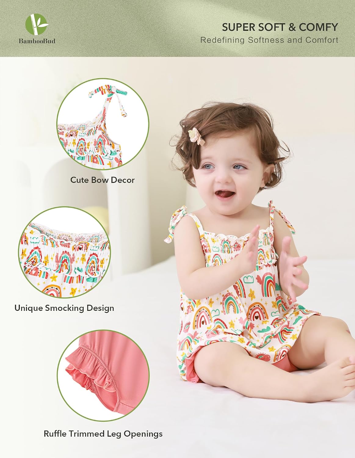 Toddler Girls Clothes Set Cute Playwear Summer T-Shirt and Shorts Baby Outfits Viscose from Bamboo 3Months-6Y
