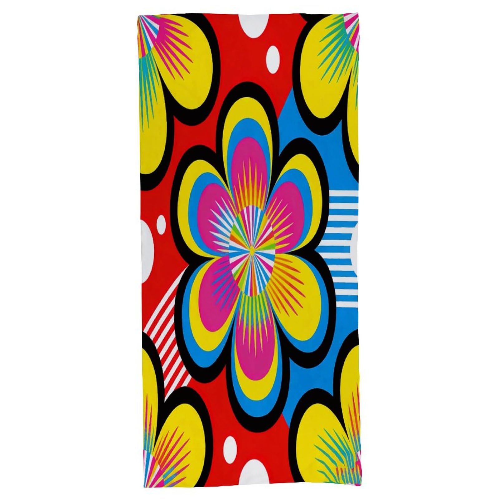 Fodpand Style Neon Flower Core Bath Towel, Highly Absorbent & Quick Drying Beach Towel, Compact & Lightweight Pool Towel For Bathroom, Beach, Pool, Gym, Spa, And Hotel Use