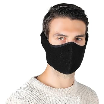 Winter Windproof Mask Unisex Warm Winter Cold Proof Mask Windproof Ski Face Mask for Motorcycle Windproof Anti-Dust Cycling Skiing Black
