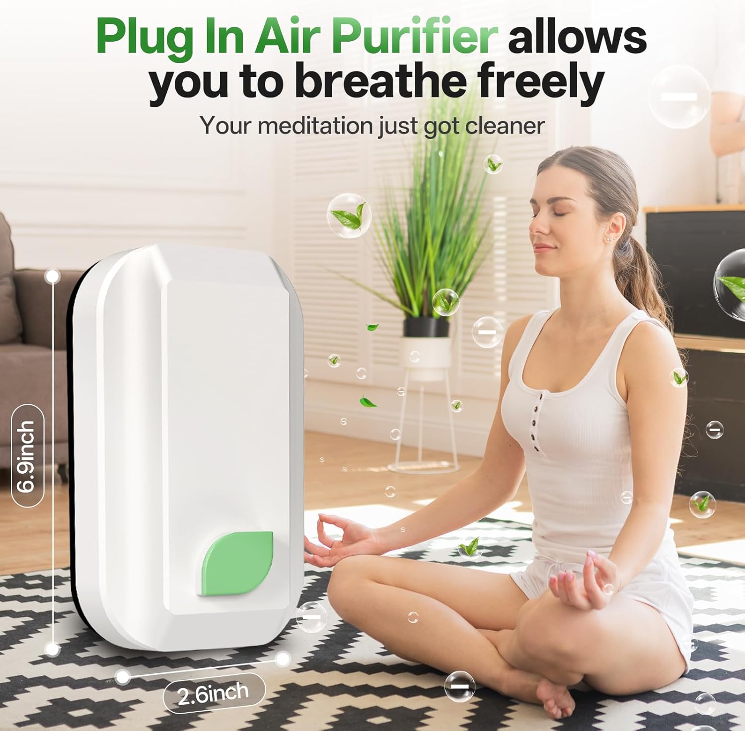 Limpin Plug In Air Ionizers-4Pack, Negative Ion Air Purifier for Home Quiet Operation Ionic Air Purifier for Bedroom Portable Air Cleaner for Office Living Room, kitchen, Bathroom,Pet Room (4Pack)